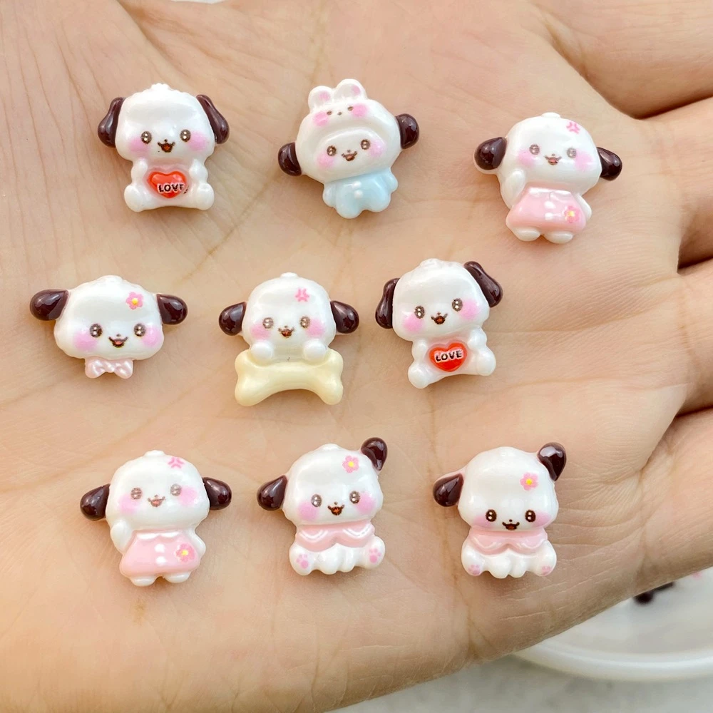 20Pcs Mixed Nail Art Resin Cartoon Puppy Series Designer Charms Rhinestones DIY Craft For Nail 3D Decorations Jewelry