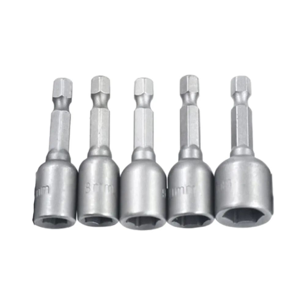 

5Pcs 6-13mm Nut Driver Socket Set Magnetic Nut Screwdriver 1/4in Hex Electric Drill Bit Adapter Drill Tool Quick Release