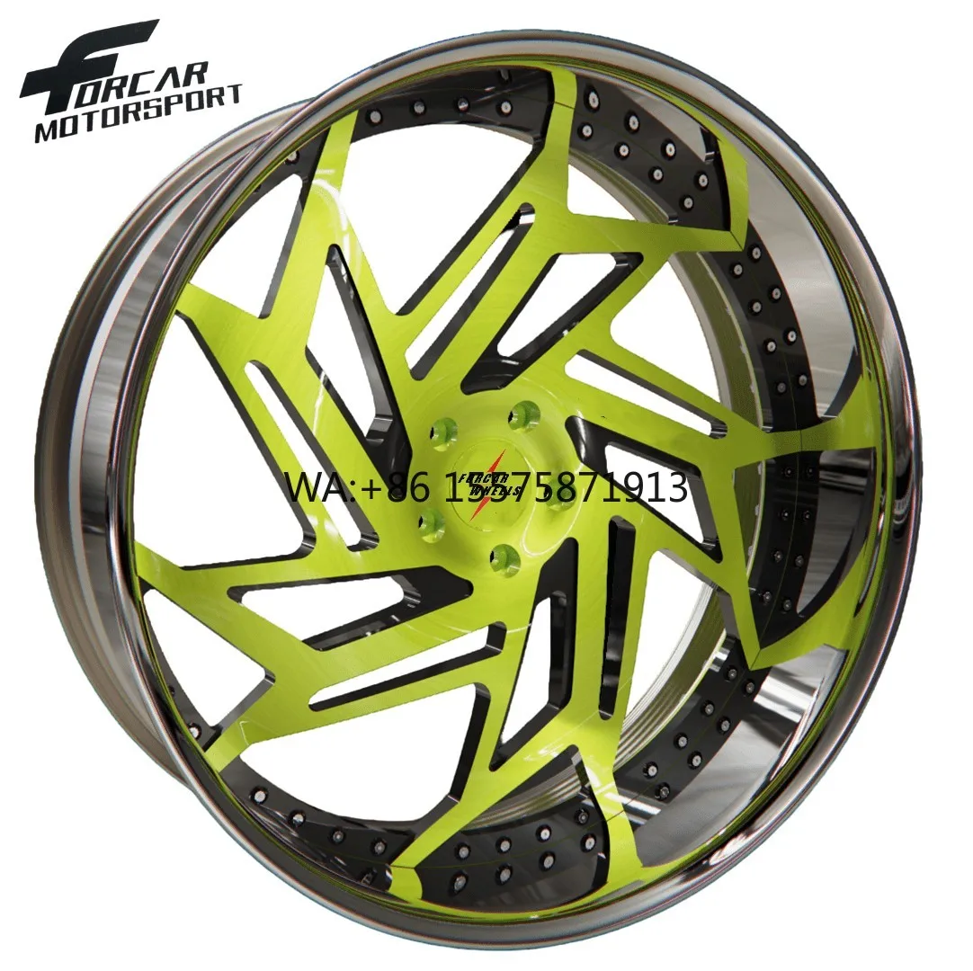 

Deep Concave Two-Piece Design Aluminum T6061 Forcar Factory Custom Passenger Car 16-24 Inch Alloy Forged Wheels Rims