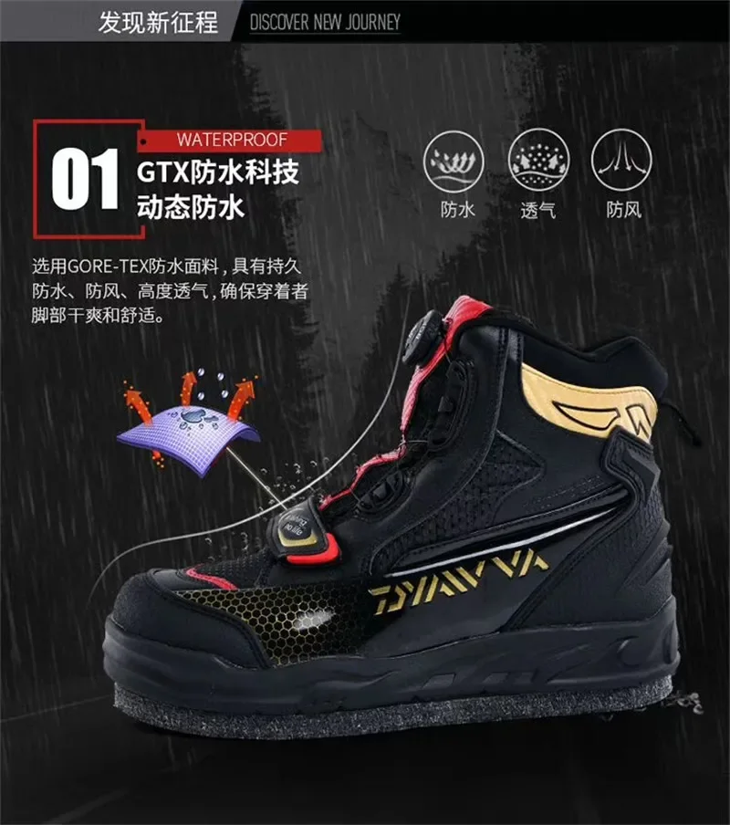 2020 New Fishing Waders Outdoor Fishing Rubber Boots For Men Breathable Fly Fishing Shoes Anti-slip Waterproof Boots