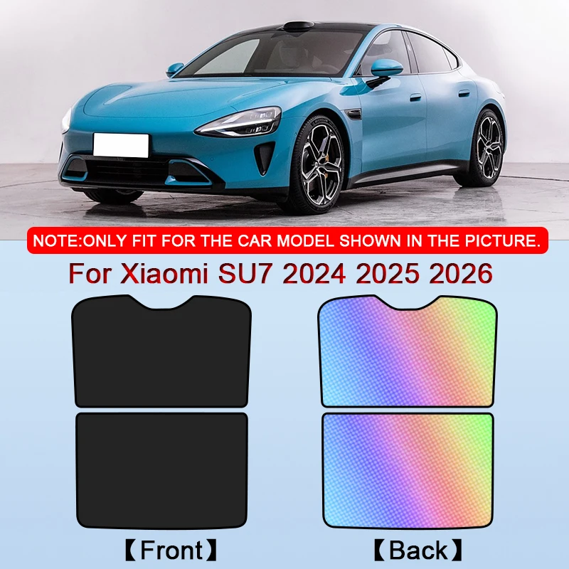 For Xiaomi SU7 2024 2025 2026 Colorful Ice Crystal Car Roof Sunshade Car Clip-on Sunroof Skylight Blind Shading Cover Accessory