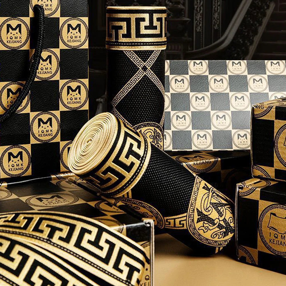 5 قطعة ملابس داخلية رجالية فاخرة مطبوعة بالذهب الأسود ملابس داخلية رياضية غير رسمية ومريحة ملابس داخلية جيدة التهوية للرجال