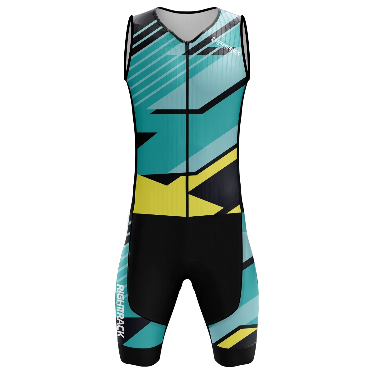 RT Performance Trisuit MEN\'S Colorful Sleeveless Triathlon Jumpsuit Summer Skinsuit Swimming Cycling Running Competition Apparel