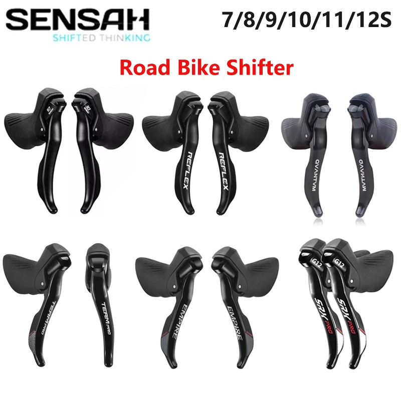 

SENSAH Road Bike Shifters STI 2x7 2x8 2x9 2x10 2x11 1x11 1x12 Speed Brake Lever Compatible for Shimano Claris Sora 105 or SRAM