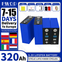PWOD 3.2V 320AH Lifepo4 Battery EU Stock DIY 12V 48V AKKU Lithium iron phosphate Cell Rechargeable prismatic For Camping RV Boat