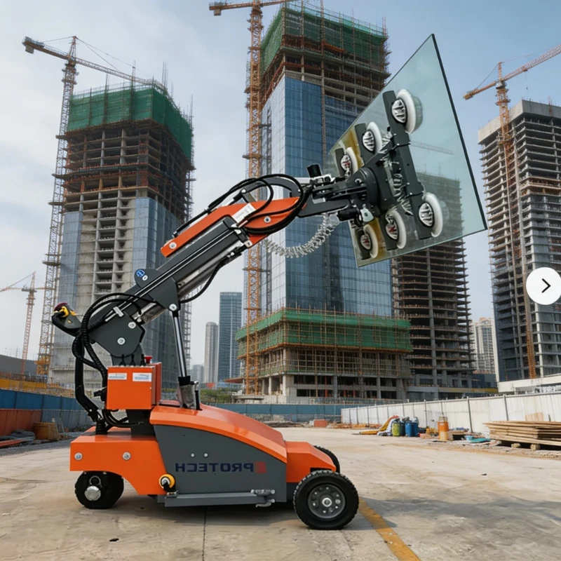 Durable Electric Glazing Robot Customized 300-800kg Glass Installation Vacuum Lifter Machine