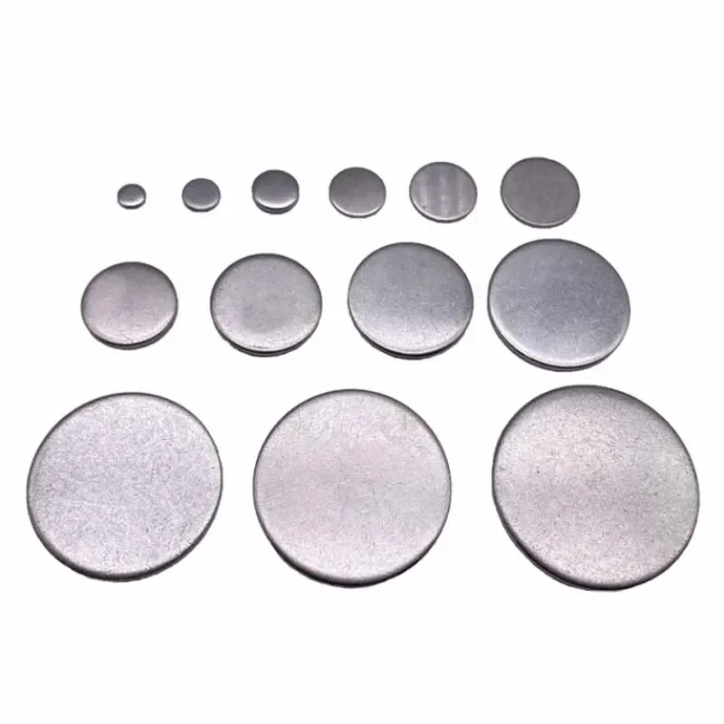 304 Stainless Steel Solid Disc Flat Gasket Round Metal Solid Flat Planchet Non Perforated Round Iron Sheet Dia 6-80mm