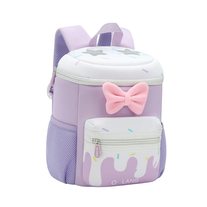 New Kid\'s Bag Primary School Student Bow Cute Cartoon Girl Backpack Spine Protection Breathable Comfortable Large Capacity Bags