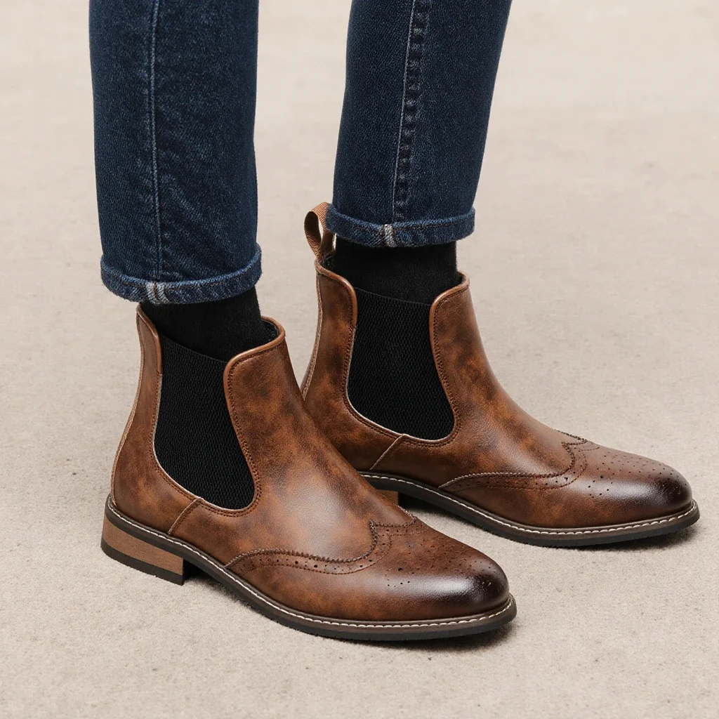 Ankle Boots 2026 Brand Casual Comfortable Fashion Leather Boots #KD3661
