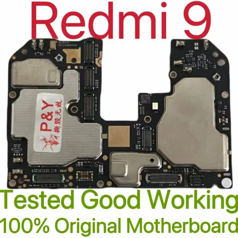 Global Version Original Unlocked Motherboard for Redmi 9 Good Work Fully Tested Circuit Plate Main Logic Board for Redmi 9
