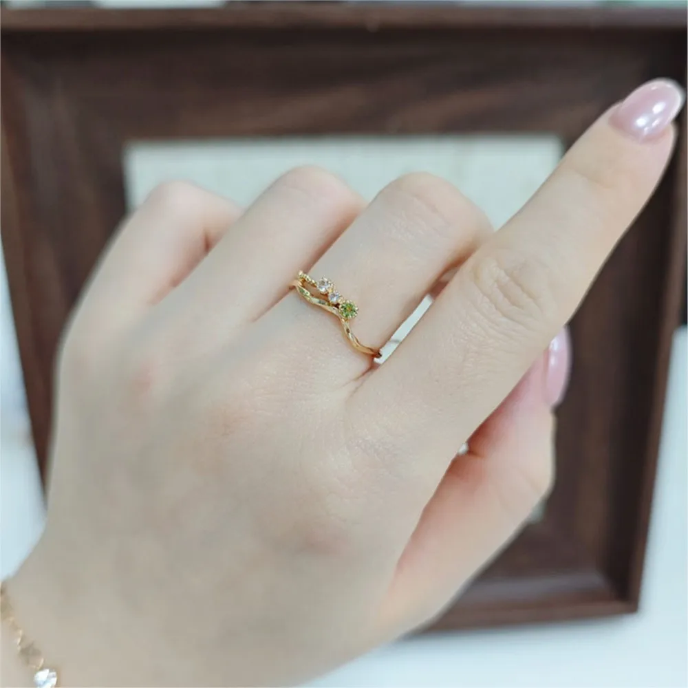 لامون الطبيعية اللابرادوريت خاتم الأحجار الكريمة للنساء المحكمة نمط أنيق رائعة 925 فضة الذهب فيرميل غرامة مجوهرات