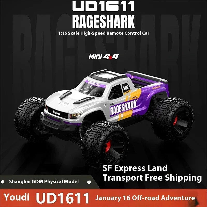 

UDIRC UD1611 RC Car 1/16 4WD High-speed Brushed Big Foot Off-road Climbing Vehicle Electric Remote Control Adult Professional Mo