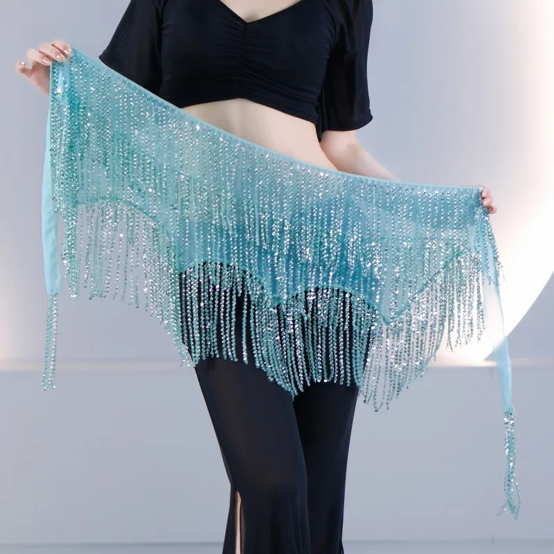 

Индивидуальные бусины для танца живота, поясная цепочка с кисточками, блестящий набедренный шарф, пояс с кисточками, одежда для выступлений Y1057