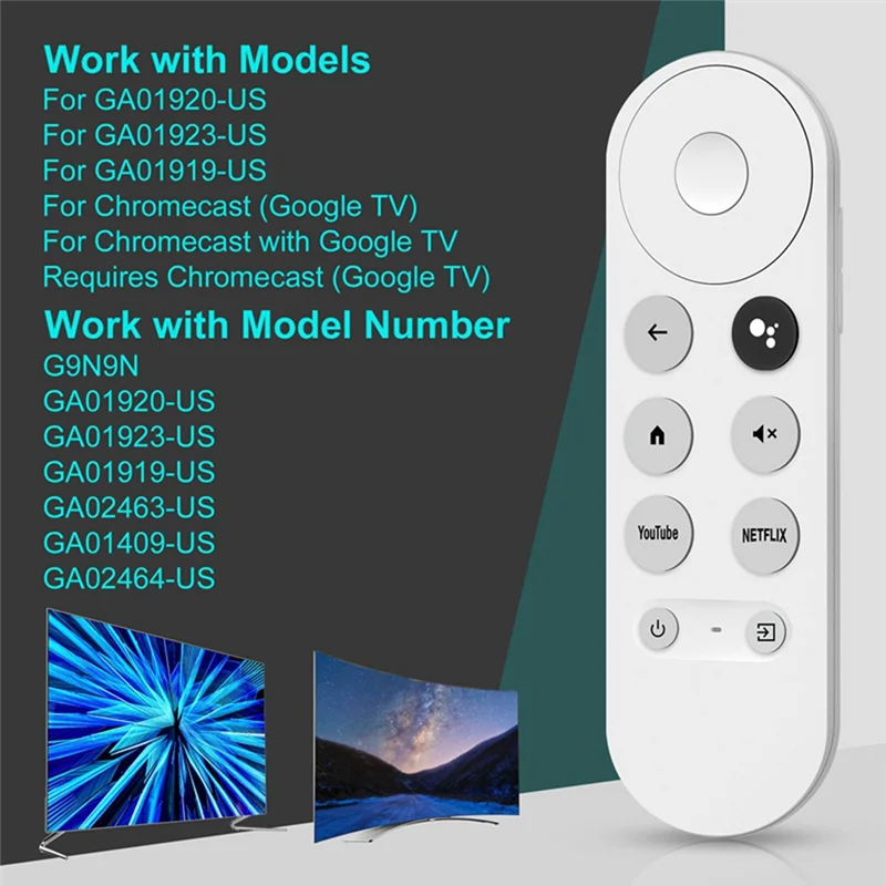 Replacement G9N9N Voice Bluetooth IR Remote Control for Google TV GoogleChromecast 2020 W3JD