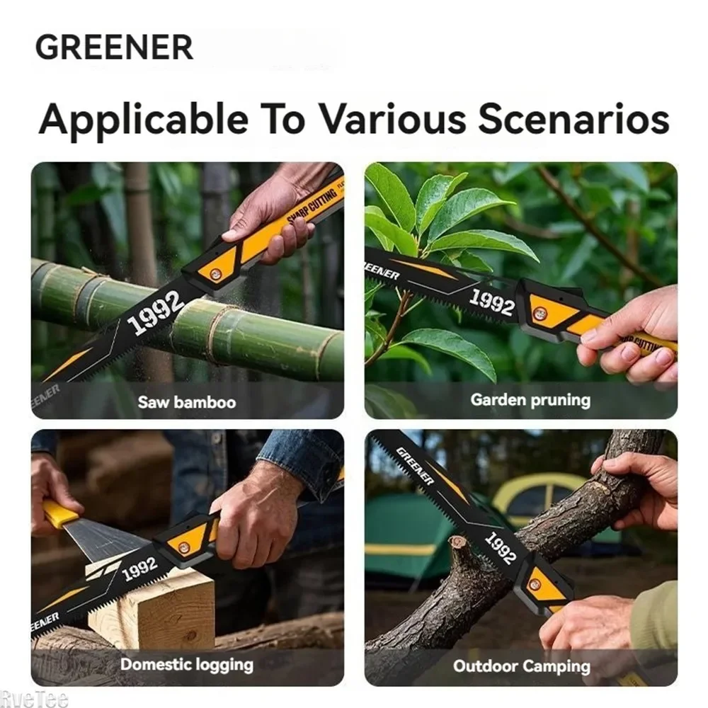 منشار فولاذي قابل للطي SK5 - منشار خشب يدوي سميك مقاوم للصدأ وقابل للتعديل لأعمال النجارة الاحترافية والاستخدام الخارجي