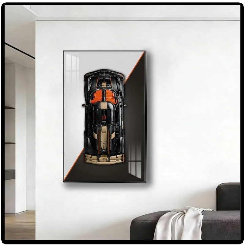 Wall Mount Display Board For Technic 42232 42234  Supercar Building Blocks, Aluminum Alloy Wall Frame For Adult Collectibles