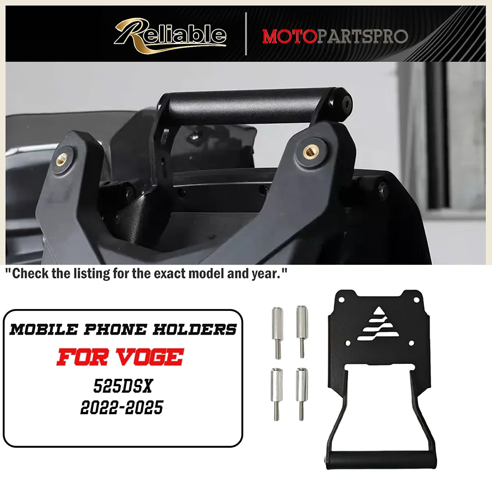 DS525X for VOGE  525DSX 525DS 2022 2023 2024 2025 Motorcycle Accessories GPS Navigation Bracket Mobile Phone Holder Stand 22mm