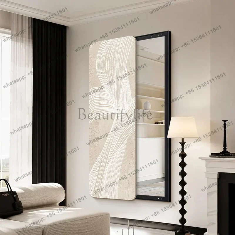 Home Decoration Cream Wind Hidden Can Be Pushed And Pulled Dressing Mirror Decorative Painting Room Decoration Wall Art Poster