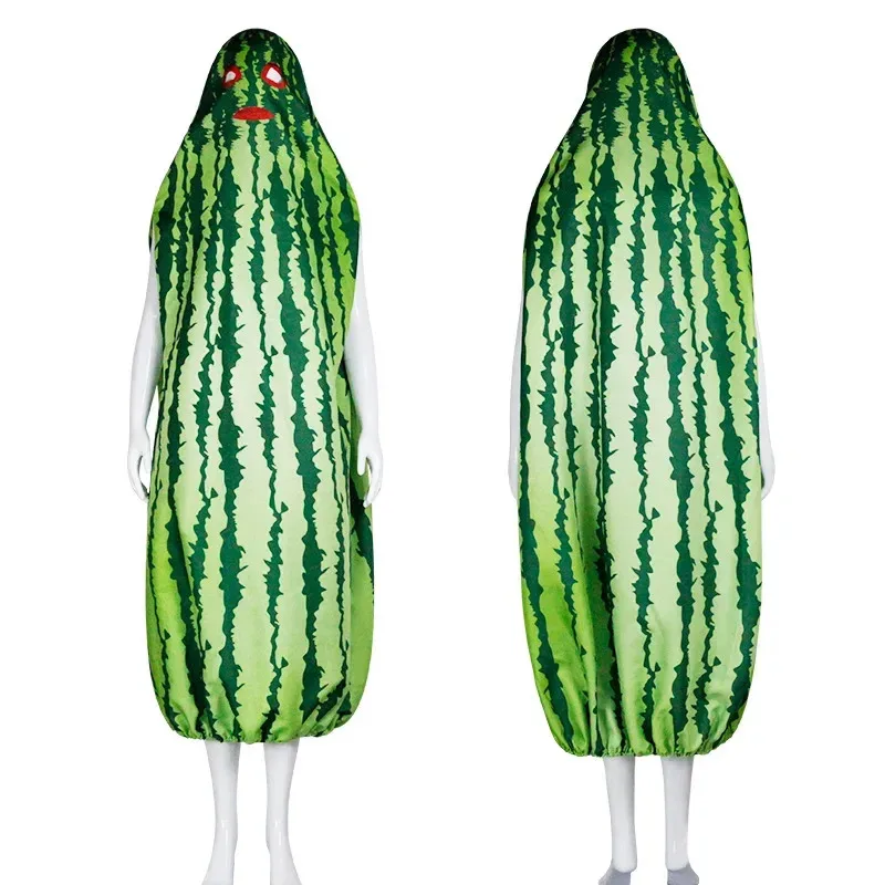 

Watermelon Jumpsuits Cosplay Costume Tage Performance Funny Uniform Suit Halloween Party Role Play Christmas Outfits Women Men
