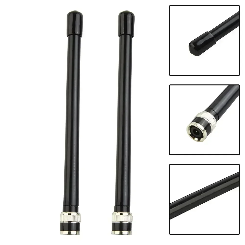 2Pcs Walkie Talkie Antenna Vhf 136-174Mhz Bnc Plug Rubber Antenne Voor Ic V8 V80 V80E V82 V85 V85E VX200 VX500