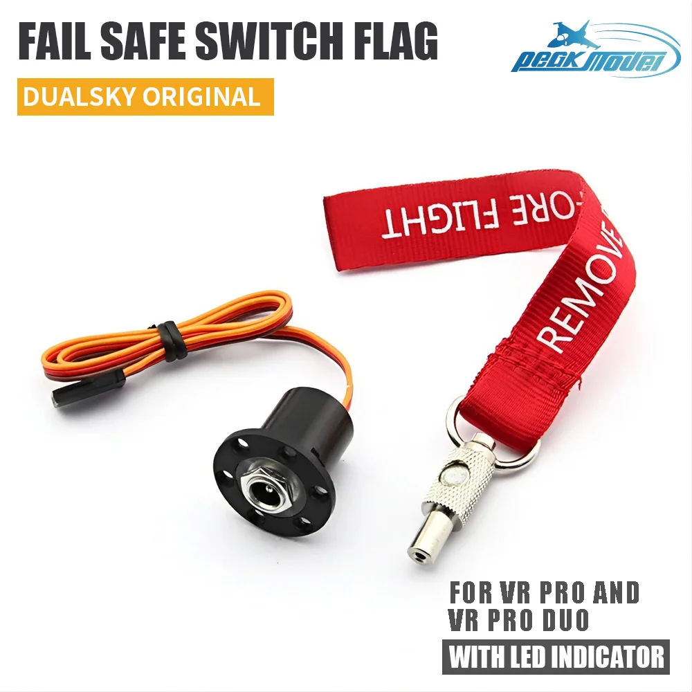 Dualsky FSS-3 Style de broche de drapeau de commutateur de sécurité de panneau avec indicateur LED pour VR pro et VR pro Duo-rouge/bleu/vert/jaune