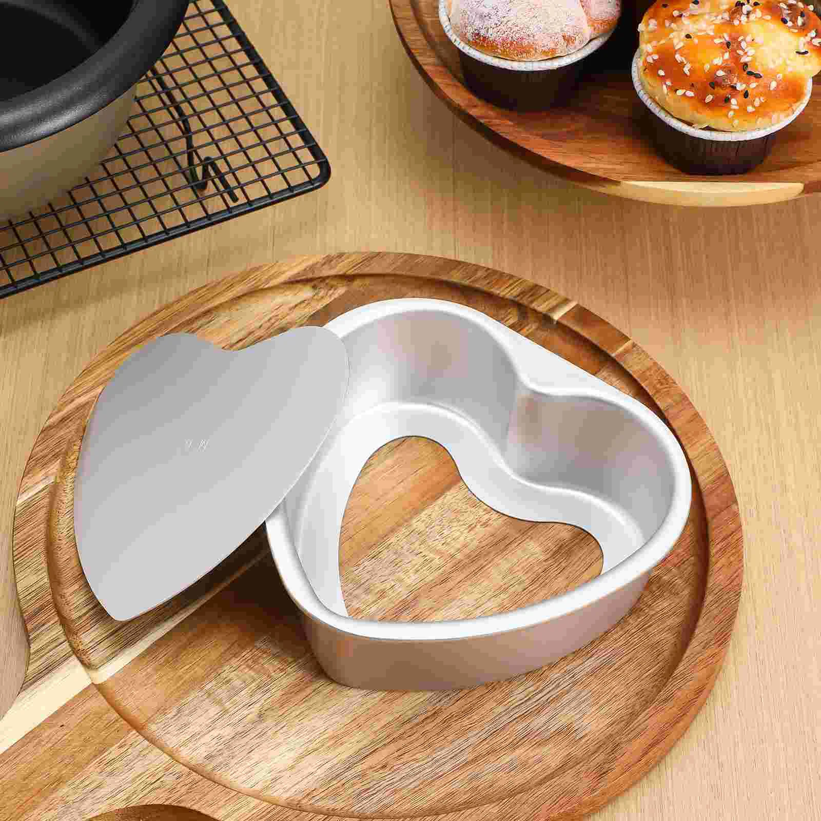 6 Inch Foil Pans 6-inch High-quality Thickened Heart-shaped Live Bottom Cake Mold Removable Set Anodized Aluminum Dad