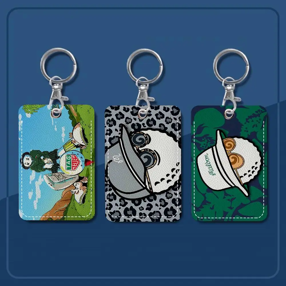 Golf Apparel Brand M-Malbon Rectangle Keychain Card Holder, Badge Credit Card Holder, Student ID Card Holder, Bus Cards Cover