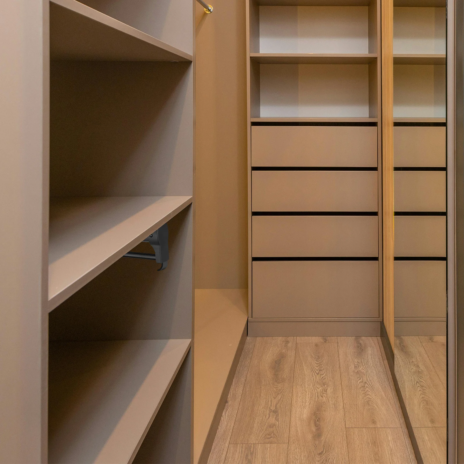 

Adjustable Pull Out Pants Rack Sliding Rail Closet Track Guides Replacement for Wardrobe Storage Organizer Heavy Duty Closet