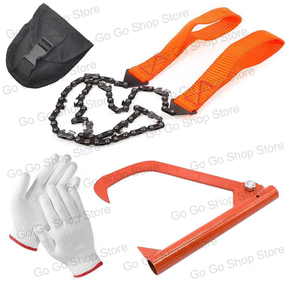 

Firewood puller, chain saw set.