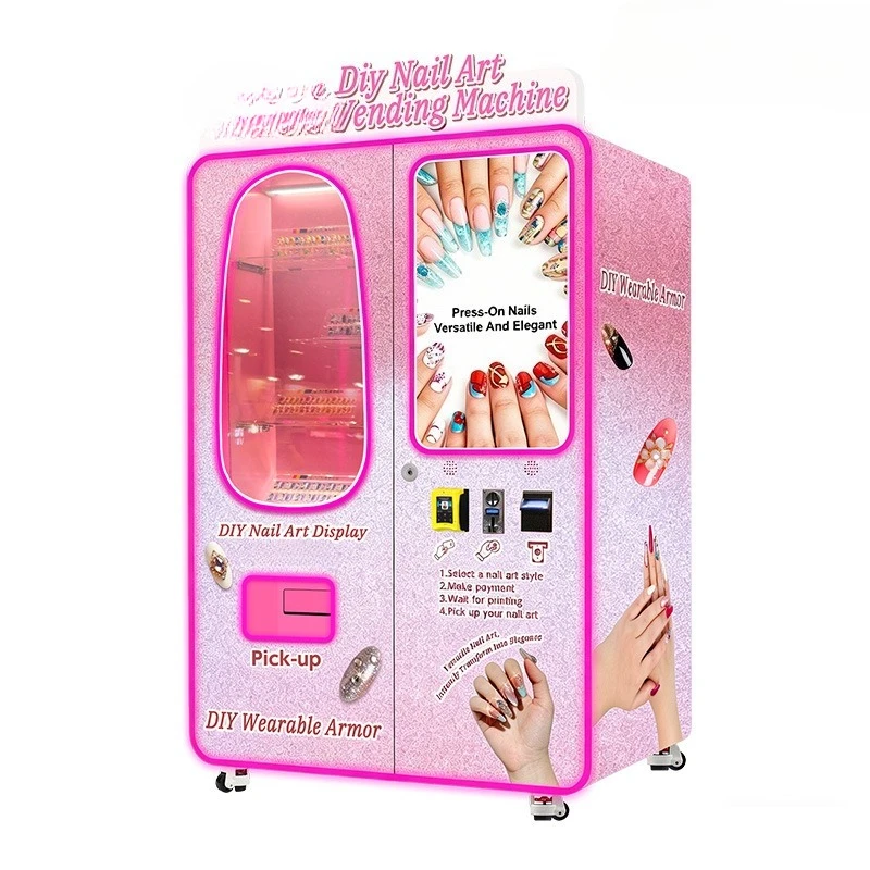 

New unmanned self-service nail vending machine, nail uv printer DIY nail automatic printing vending machine