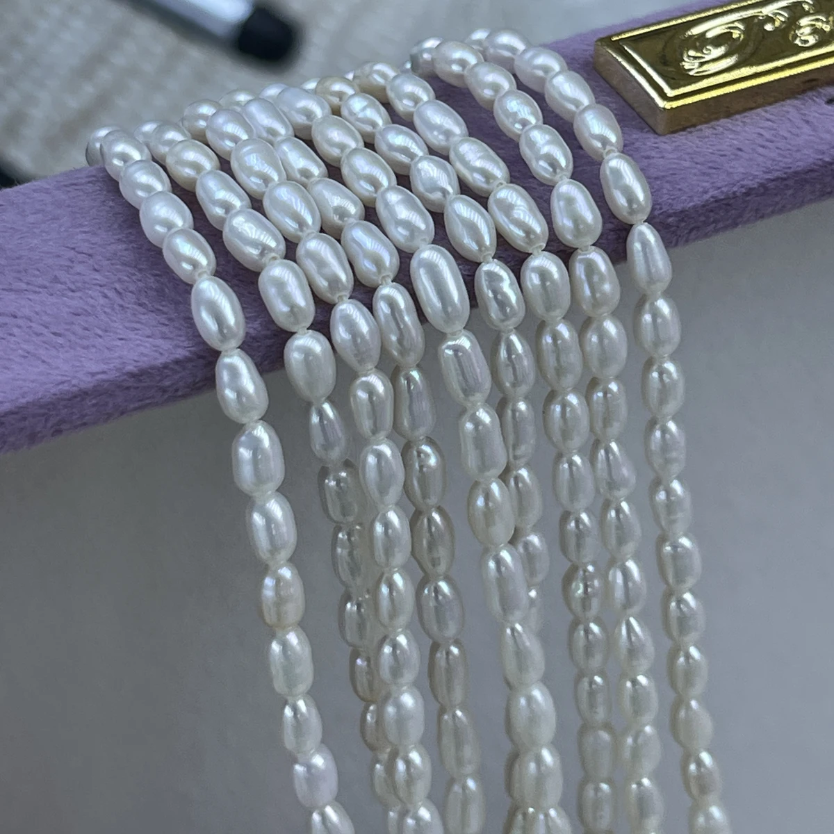 

Natural Freshwater Pearls High Quality AAAA 3-4mm Rice Shaped Small Beads for Jewelry Making DIY Necklace Bracelet Accessories