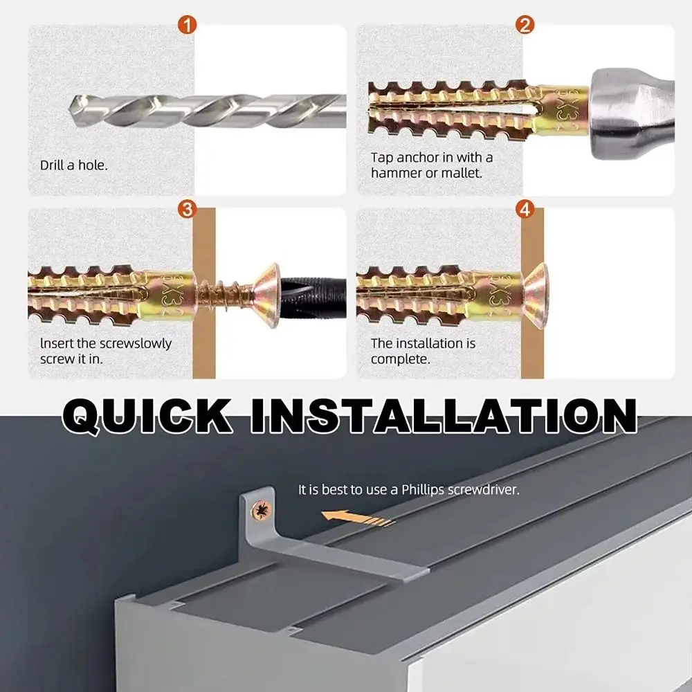 100/150Set M6 M8 أنبوب توسيع معدني الأنابيب الذاتي الحفر الربط المسمار تشكيلة كيت الحفر المكونات منع فضفاض #1