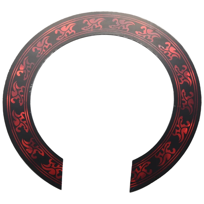 Adesivo Decalque Rosette Soundhole, Padrão Vermelho para Guitarra Clássica Acústica, Substituição de Peças, 1 Pc