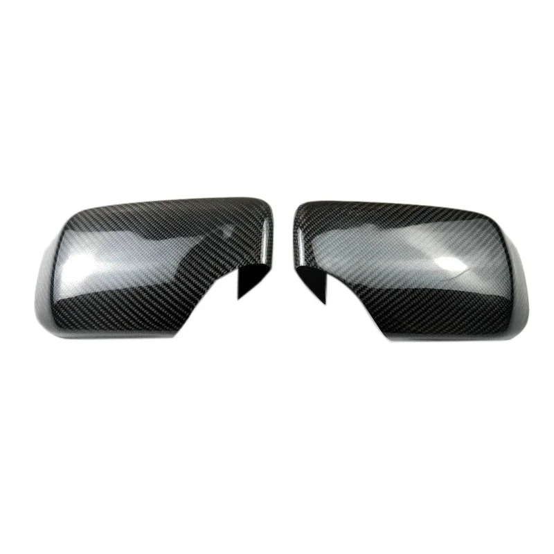 New-1 Pair Rearview Mirror Cover Carbon Fiber Side Rear View Mirror Cover Caps For -BMW E46/E39 3/5 Series 1998-2006