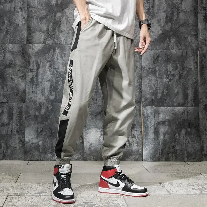 2024 Autumn Sports Pants Men's Drawstring Solid ColorTrend Brand Casual Easy Legging Large Size Fashion All-match Harem Pants