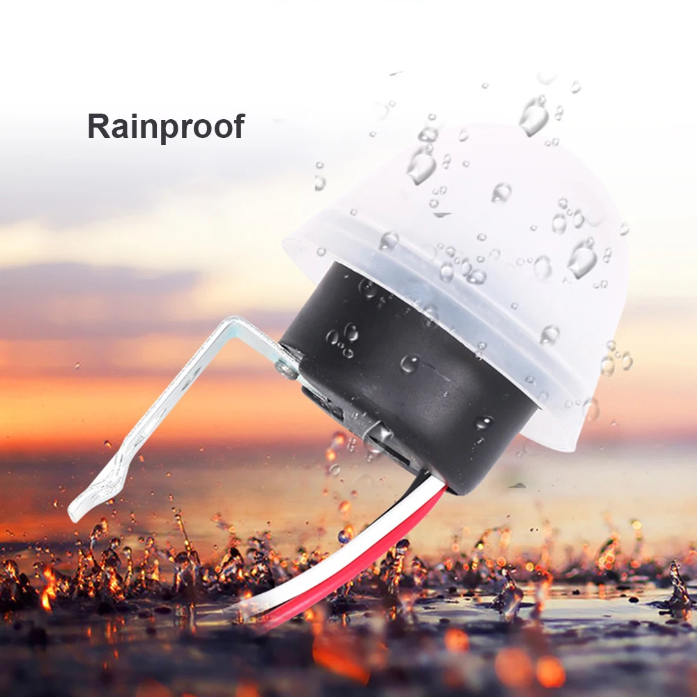 AS-20 DC 12V AC 220V 10A Waterproof Sensitive Auto Switch Photocell Street Light Switch Sensor