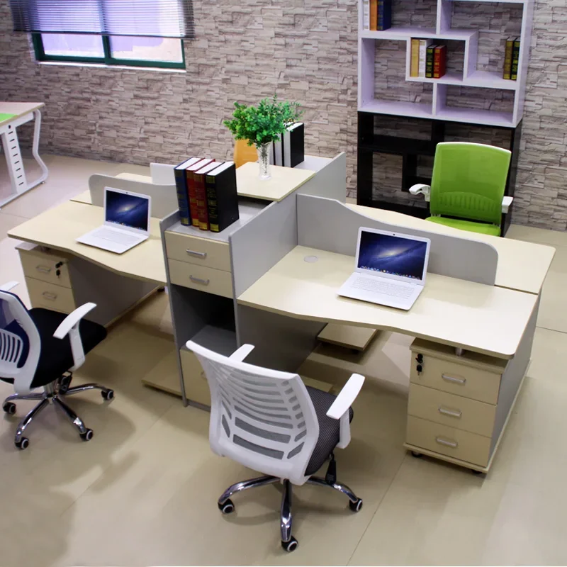 Office furniture, simple desk, chair, staff desk, screen, work desk, booth, staff table, 2/4/6/person seat