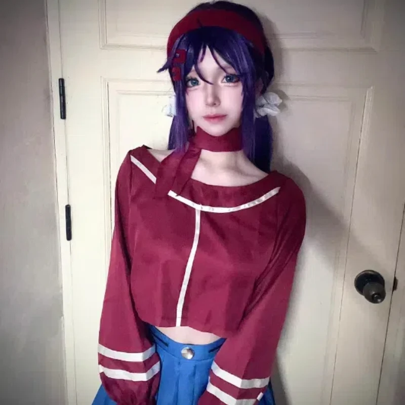 Miside Crazy Mita Cosplay Game Cosplay Costume Wig Roleplay Women Primary Yandere Outfit Electronic Girlfriend Play