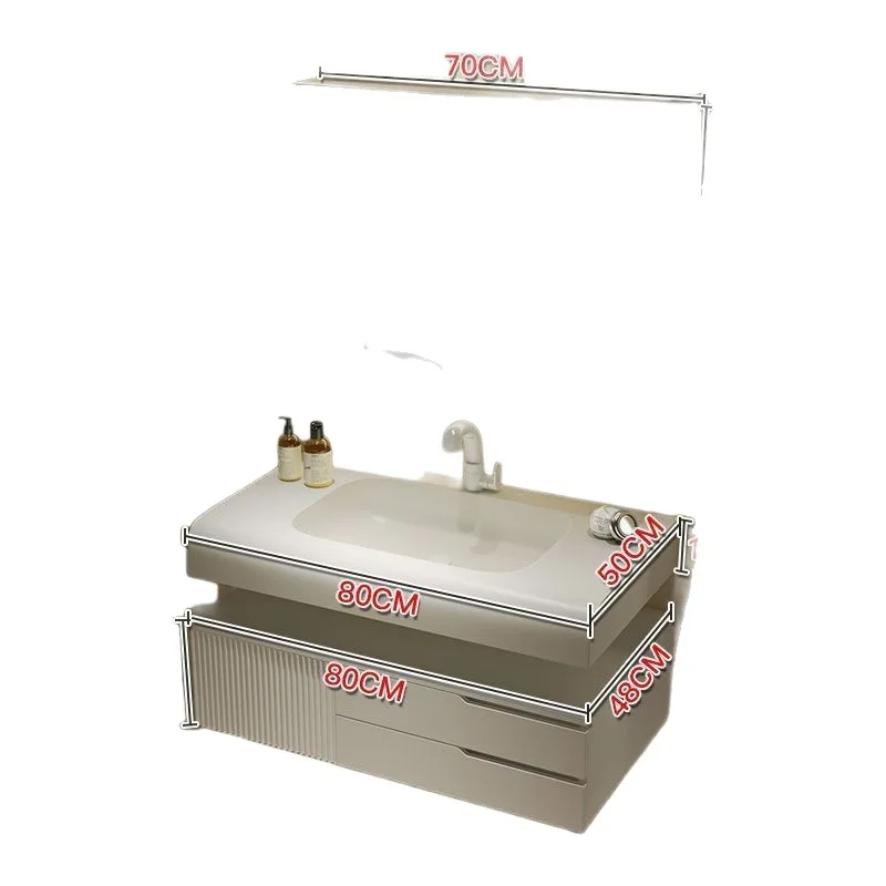 

Wash your face, wash your face, new modern cabinet, cream style integrated bathroom, simple