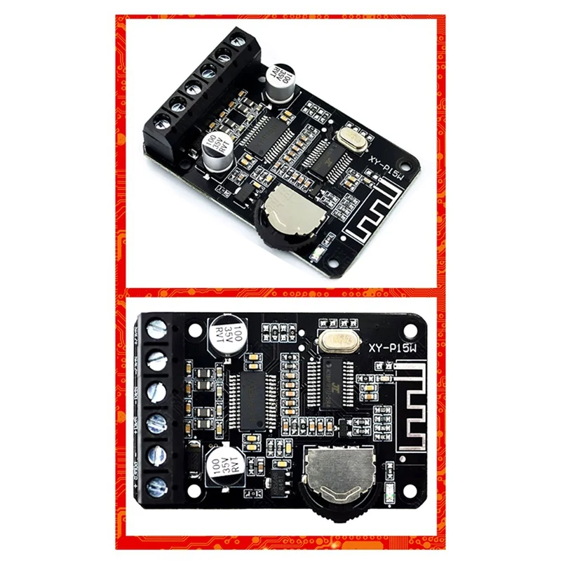 5PCS XY-P15W Digital Amplifier Module High Power DC12V/24V 10W/15W/20W Stereo Bluetooth 5.0 Power Amplifier Board