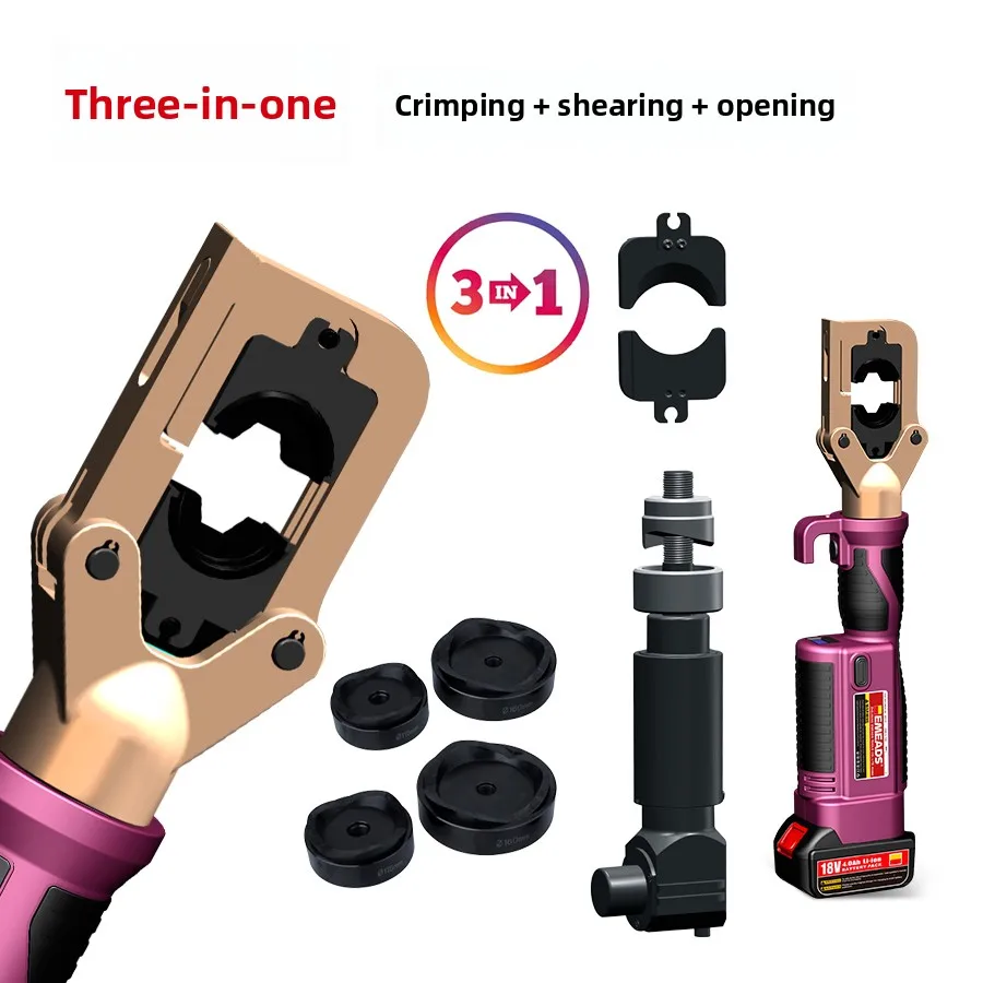 

Electric hydraulic pliers for rechargeable stainless steel pipe fittings Pressure pipe pliers Bluetooth remote control cable