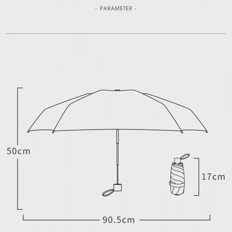 Mini Umbrella 6 Ribs Luxury Women Umbrellas Anti UV Parasol Five-folding Fashion Sun Protection Small Umbrella Vinyl