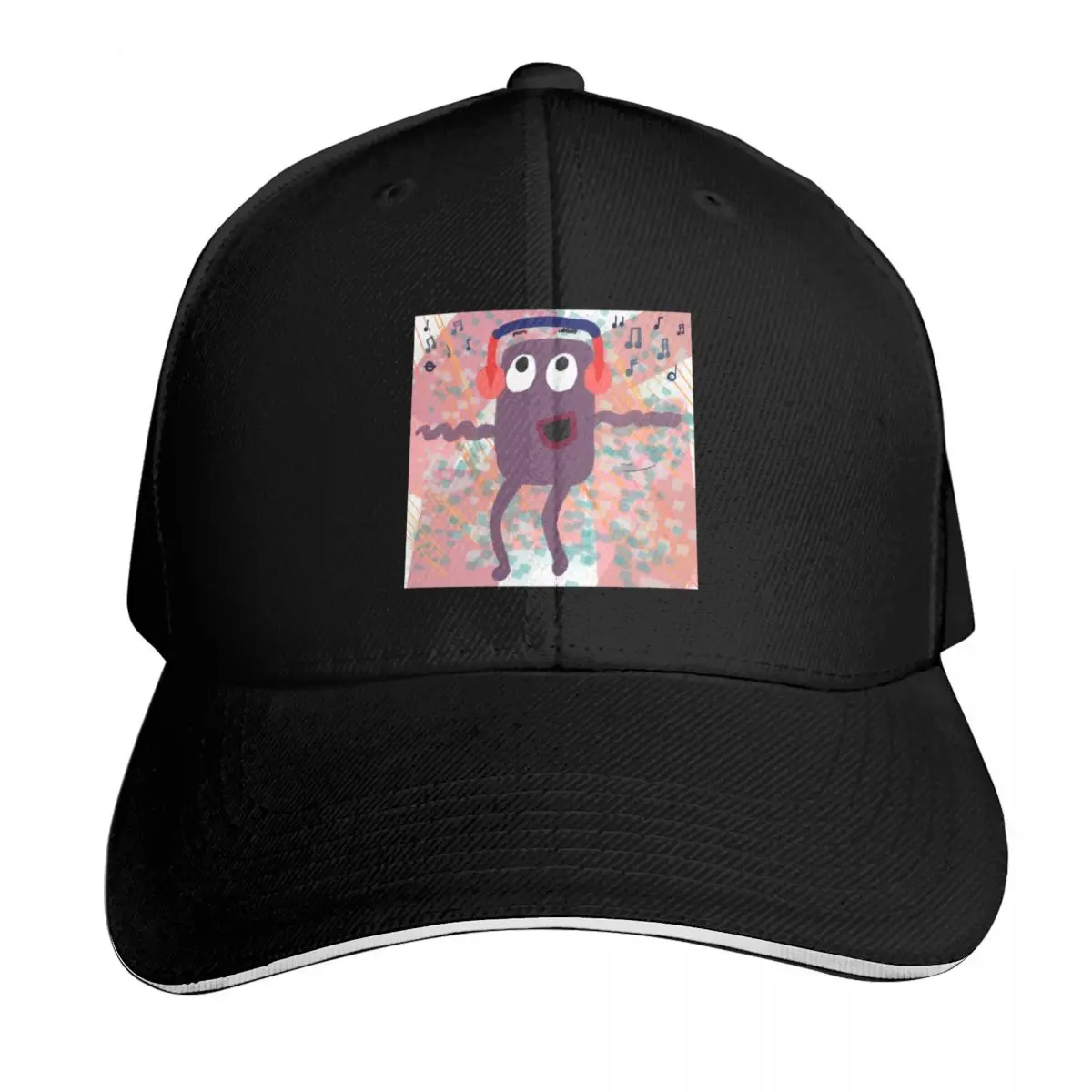 Sound Baseball Cap Contrast Two Tone Brim Snapback Flat Bill Strapback Dad Hat