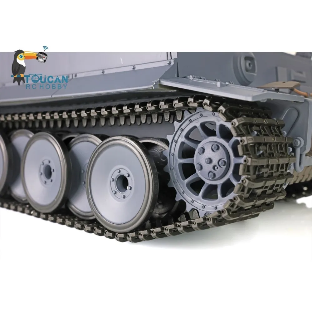 Cadeau 2.4Ghz Heng Long 1/16 7.0 plastique allemand tigre I RTR réservoir radiocommandé 3818 W/ 360 °   Modèles de tourelle TH17235