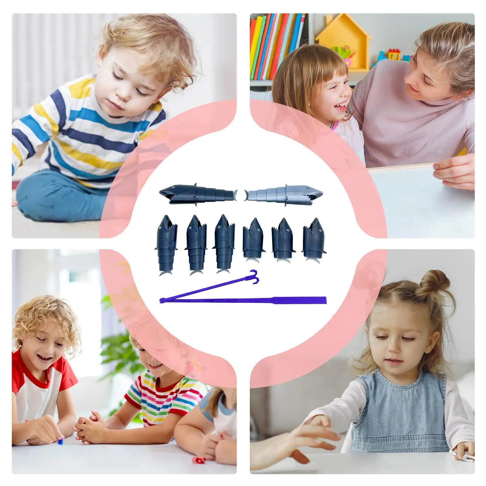 Gra w łowienie rybek dla dzieci 2-4 gracze, nauka o rybach z wędką, na przyjęcie urodzinowe, rodzinny wieczór gier, zabawna zajęcie