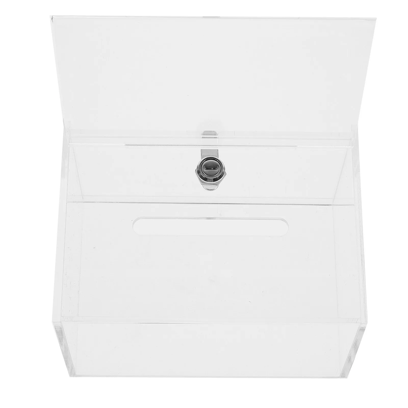 Donation Box Transparent Acrylic Suggestion Ballot Box Clear Multifunctional Portable Collection Fundraising Office Use