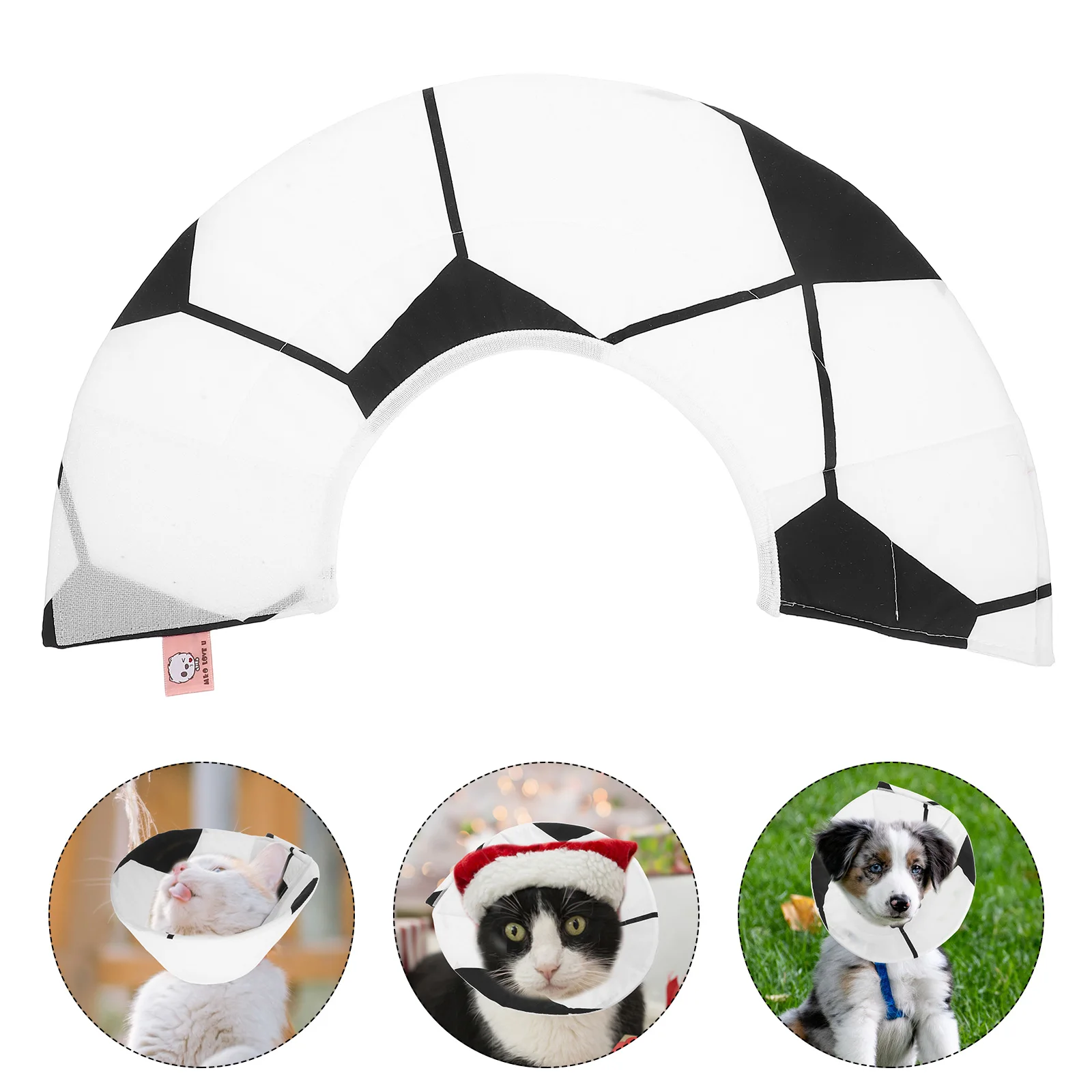 

Soft Adjustable Elizabethan For Dogs Cats Post- Anti-Lick Neck Protector Pet Supplies Cotton Collar For