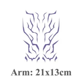 2025 HOE 4 قطعة KPop رومي كانغ تأثيري الدعامة الوشم ملصق رومي الوشم ملصق شيطان ملصق ل Hallowmas حفلة الكبار الدعائم