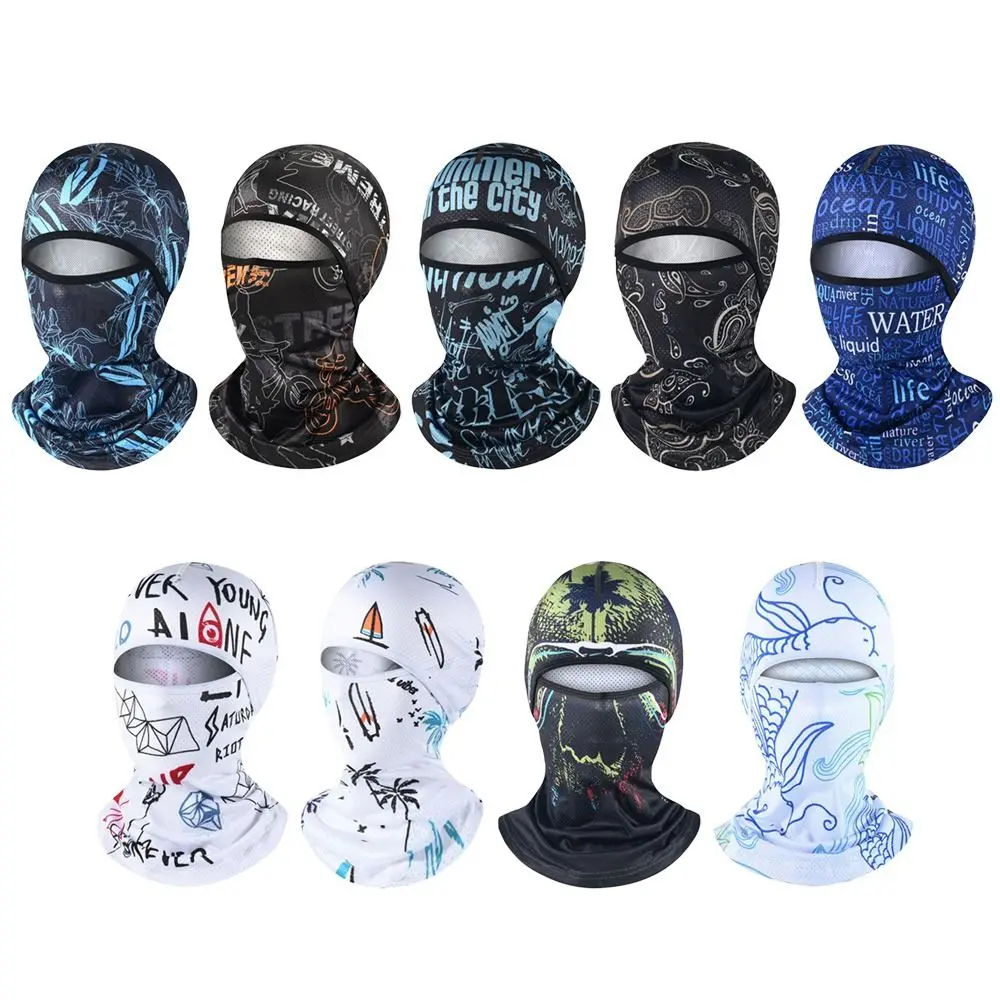 Face Hood Helmet Liner Hats Hiking Scarves Motorcycle Cycling Helmet Full Face Cap Cycling Balaclava Cooling Neck Face Cover