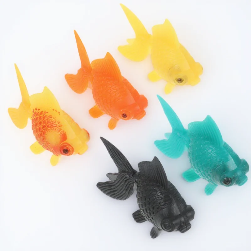 5 Stück künstliche Plastikfisch-Ornamente, Aquarium-Dekoration, realistisch bemalt, Zubehör für Aquarien, beschwerte, stabile Schwanzform, ca. 21 cm
